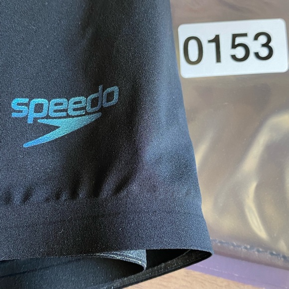 🆕 Speedo Fastskin NWOT Racer Regular Waist Jammer – Black/Blue – Mens 28. #0153 - Picture 10 of 11
